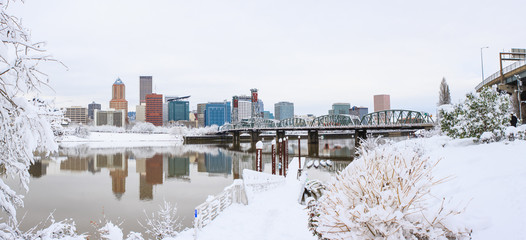 Winter Landscape of Portland Oregon