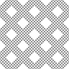 Cross stitch, seamless decorative pattern. Embroidery and knitting. Abstract geometric background. Ethnic ornaments.