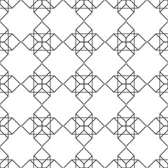 Seamless geometric pattern. Monochrome graphic repeating design. Modern minimalist stylish ornament. Vector