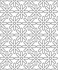 Seamless geometric pattern. Monochrome graphic repeating design. Modern minimalist stylish ornament. Vector