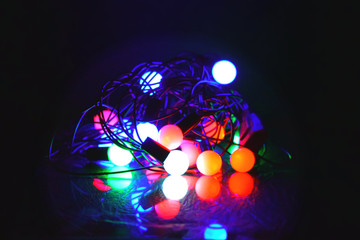 abstract background with christmas balls