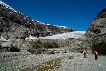 Naklejka premium Norway, Jostedalen, Nigards Glacier