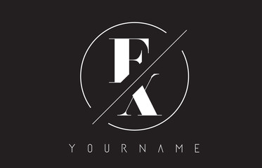 FX Letter Logo with Cutted and Intersected Design