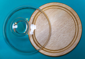 cheese dome on a bright background, small  depth of sharpness..