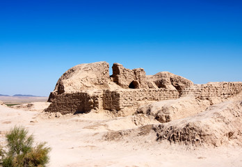 ancient fortress in Kyzylkum Desert, Uzbekistan