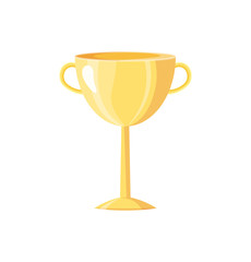 Award Prize Golden Cup Icon Vector Illustration