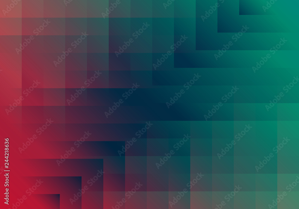 Aufkleber abstract geometric background. vector colorful red and green texture