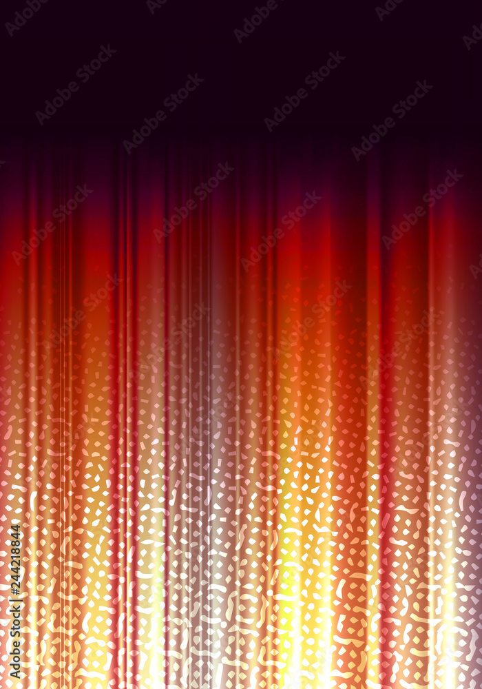 Poster abstract vertical background with shiny lines. vector dynamic banner with red, yellow and white stri