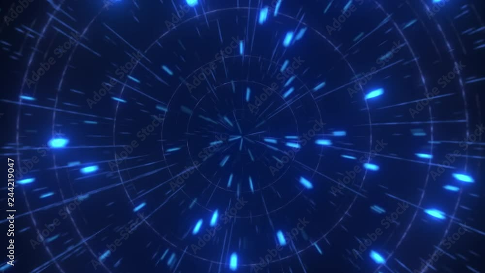 Poster abstract hyperspace high speed flight, seamless loop