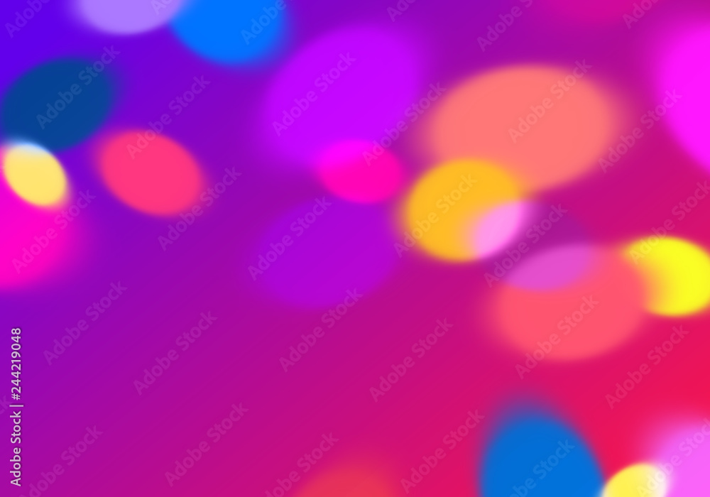 Poster Bright Background with Colorful Bokeh. Vector Texture for Web Banners, Party Posters and Cards.