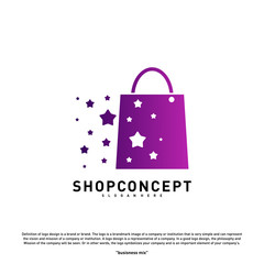 Star Shop Logo Design Concept. Shopping center Logo Vector. Shop and gifts symbol.