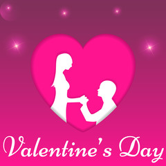 Happy Valentine's Day wallpaper, poster, card. Vector illustration