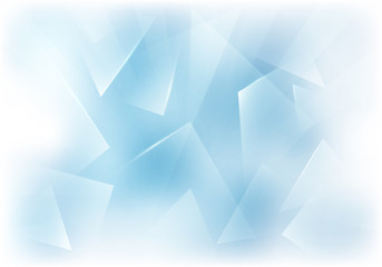 Vector Frosted Glass Blue and White Background. Frozen Window Illustration.