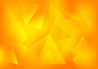 Vector Broken Glass Yellow Background. Explosion Abstract 3d Bg for Summer Party Posters, Banners or Advertisements.