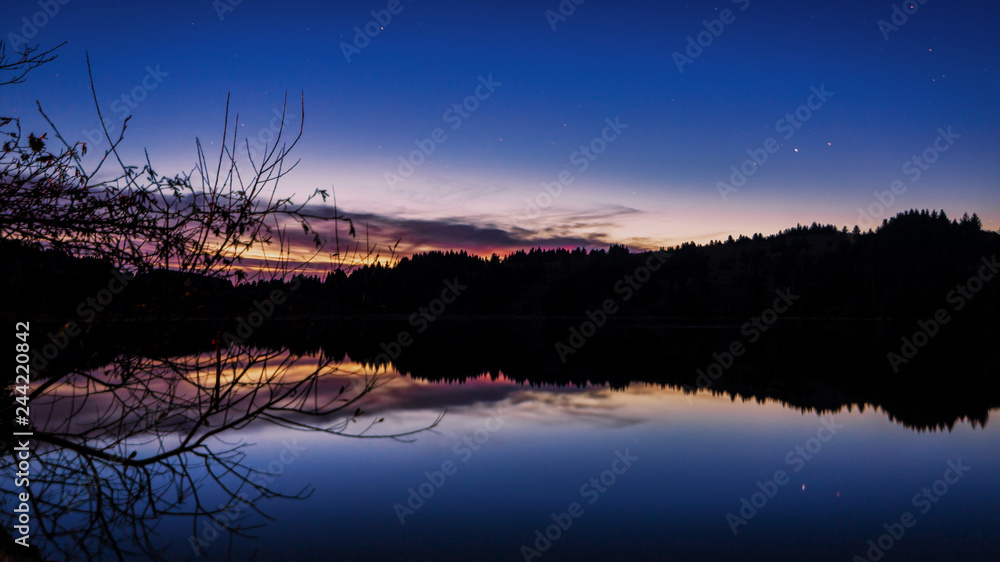 Wall mural Sunset at Stone Lagoon, Humboldt County, California