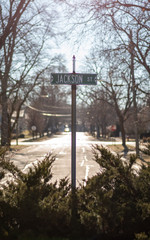 Road sign at the end of a road