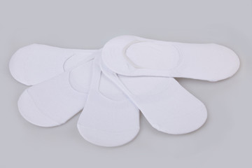 Short white socks isolated on white background