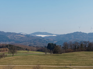Fototapeta premium Blick auf den Schwarzwald vom Eichener See und Gersbach