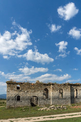 Abandoned Medieval Eastern Orthodox church of Saint John of Rila at the bottom of Zhrebchevo Reservoir, Sliven Region, Bulgaria