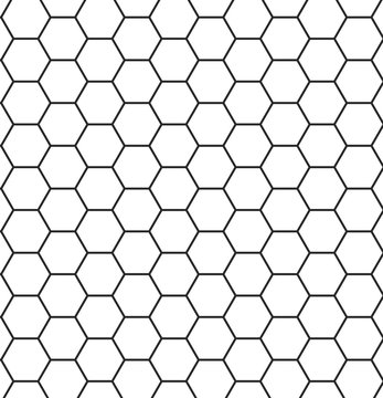 Abstract seamless hexagon pattern. Vector illustration © chekman