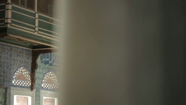 Istanbul Ottoman Hekimoglu Ali Pasa Mosque Interior Minber Timelapse