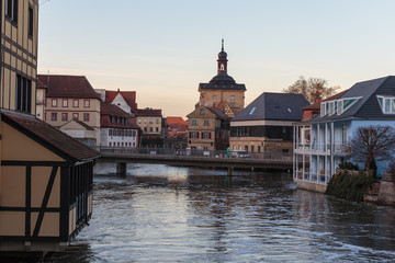 Bamberg, Germany in Winter, nice lovely tourist city for travel