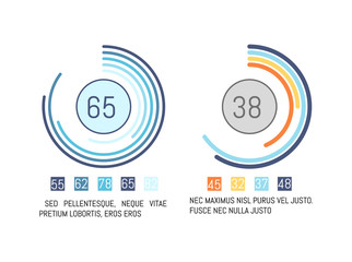 Pie Diagram with Data, Numbers and Figures Info