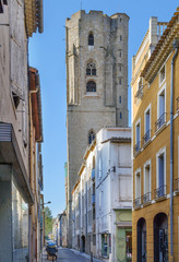 Fototapeta na wymiar Street in Carcassonne city, France
