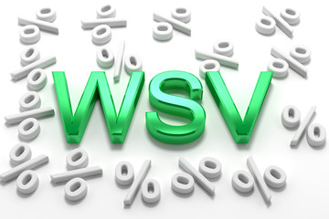 WSV - 3D Text - Winterschlussverkauf und Prozente grün