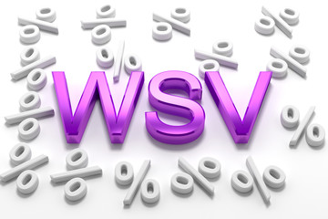 WSV - 3D Text - Winterschlussverkauf und Prozente lila