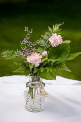 isolated floral wedding centerpiece