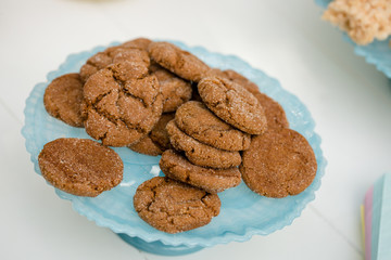 ginger snap cookies in isolation