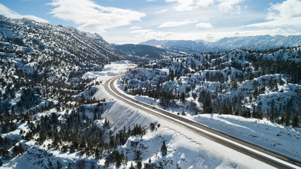 winter season challenging mountain roads and transport