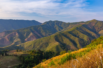 Mountain  views in the area of ​​Nan Province, Thailand