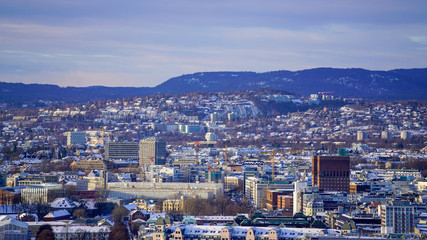 Oslo widok z Ekeberg landscape krajobraz Norwegia Norge Norway 