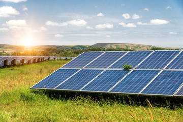 Solar panel, photovoltaic, alternative electricity source - concept of sustainable resources