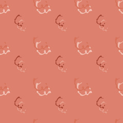 Seamless background pattern with colored diverse doodles.