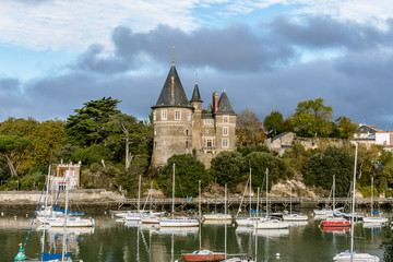 Fototapeta na wymiar Castle of Pornic in French Brittany