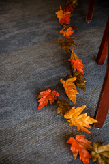 Autumn leaf decorations