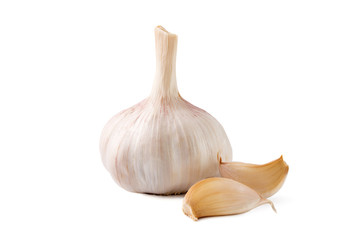 Garlic isolated on white background