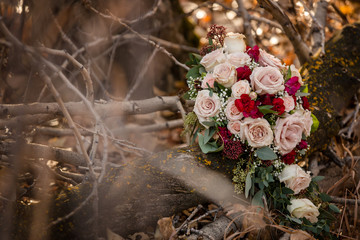 Beautiful autumn wedding bouquet