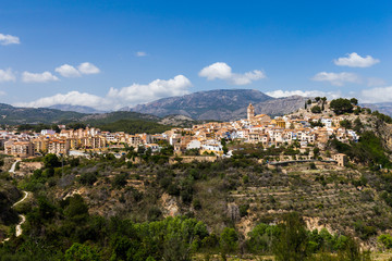 Fototapeta na wymiar Beautiful mountain village Polop de la Marina, Spain