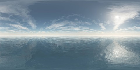 HDRI, environment map , Round panorama, spherical panorama, equidistant projection, panorama 360, seascape © ustas