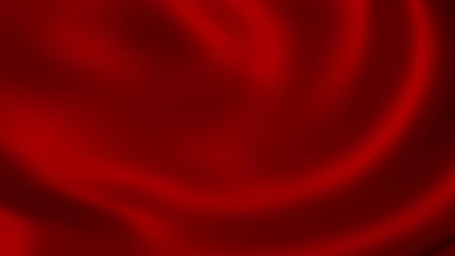 Red waving flag full screen 3d animation.