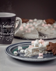 Piece of marshmallow pie