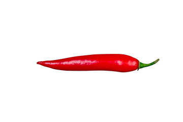 Red hot chilli pepper isolated on white background.