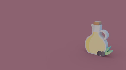 3d icon of olive oil