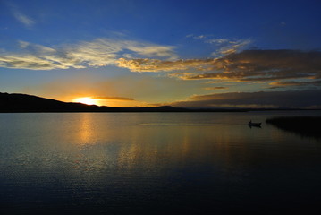 Sonnenuntergang am Titicacasee