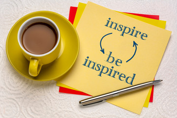 inspire and be inspired concept