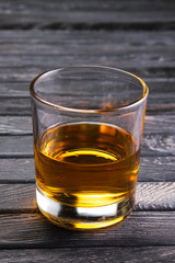 Glass of self-made pepper moonshine